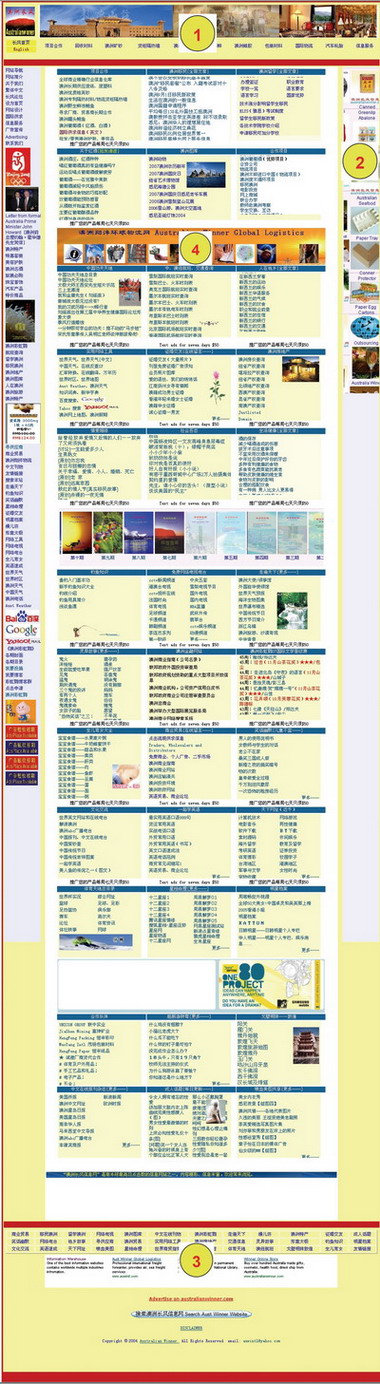 Australian Winner online (www.australianwinner.com) is found July 2004, is one of the highest visiting and fast growing websites written in simplified, traditional Chinese and English, contains multiple industries business and cultural information, is one of the fastest growing and biggest websites in southern hemisphere. The visitors are mainly from Australia, China, USA, Canada, Europe, and worldwide Chinese community over 110 countries and territories.